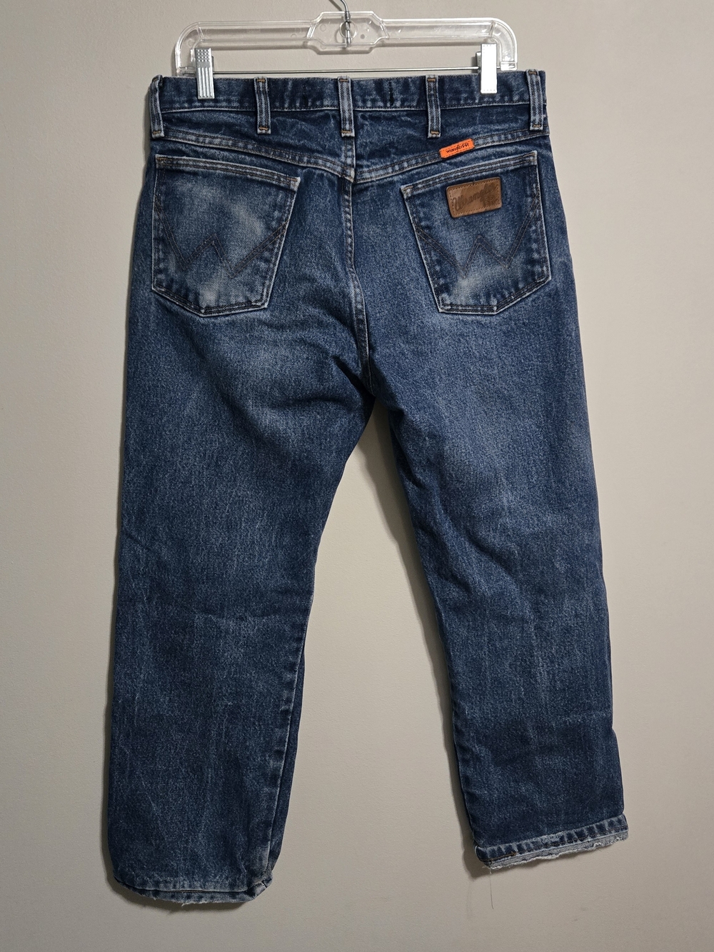 Wrangler Flame Resistant Men's Dark Blue Relaxed Fit Jeans 33 x 30